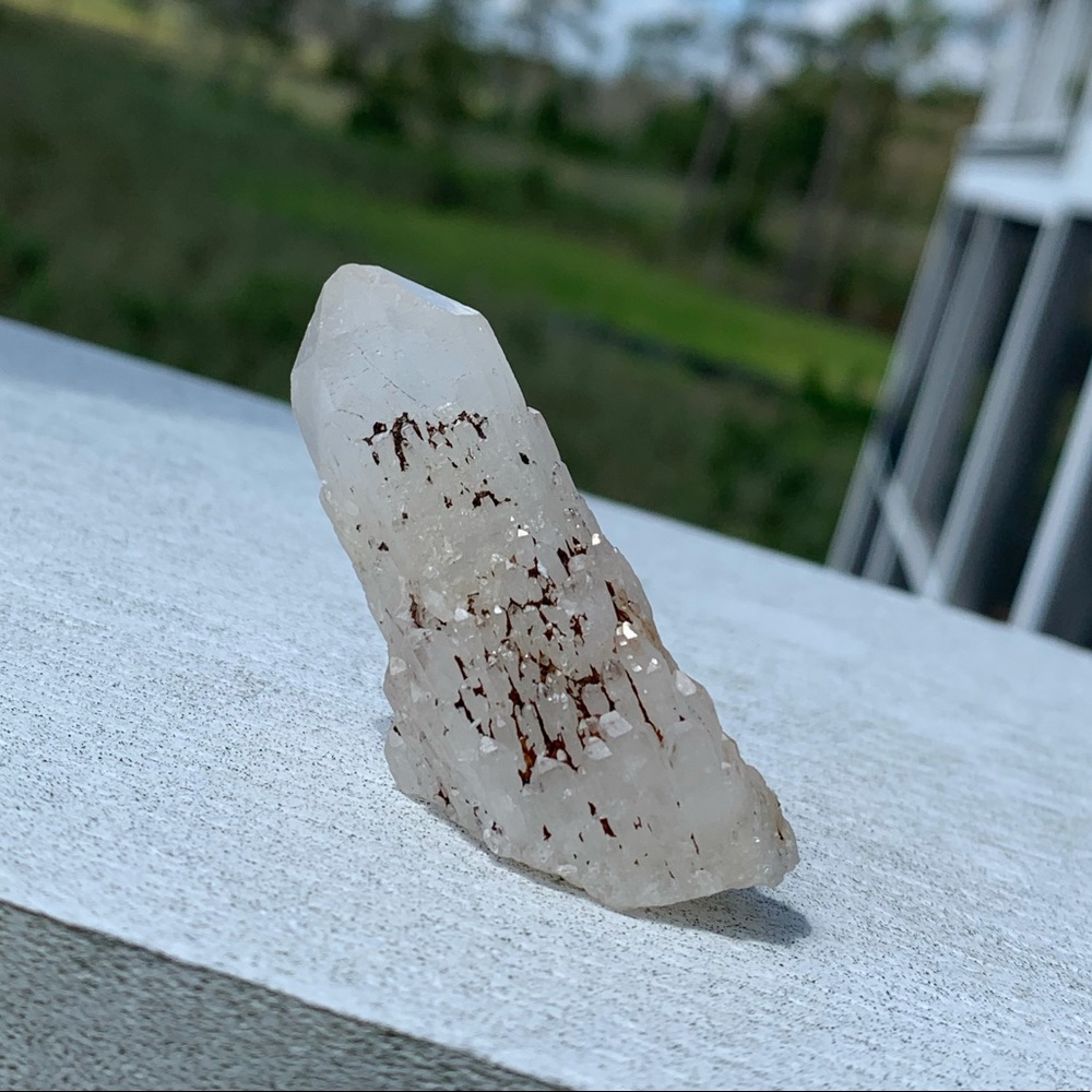 Celestial Quarts & hematite dusting